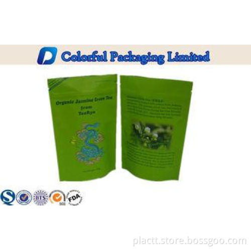 Plastic Tea Coffee Foil Lined Matte Black snack food packag